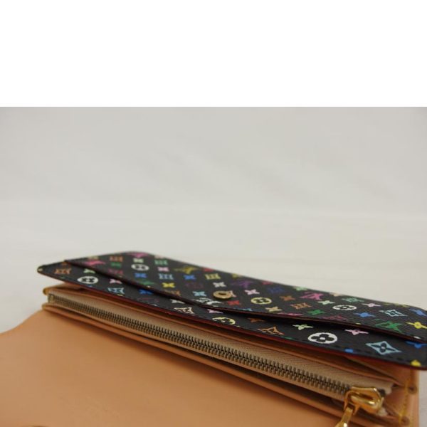 02704 9 Louis Vuitton Portefeuil Sala Monogram Wallet Multicolor Noir