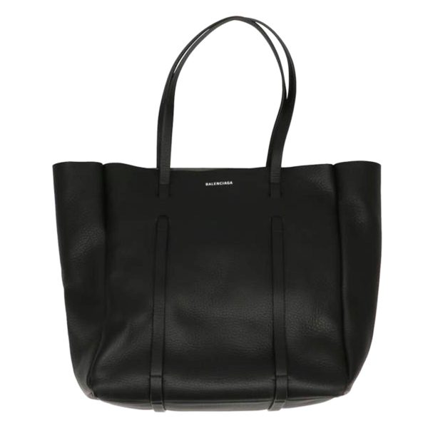 02724 1 Balenciaga Everyday Leather Solid Tote Bag Black