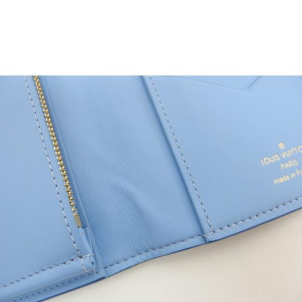 02728 12 Louis Vuitton Vertical Wallet Taurillon Wallet Blue