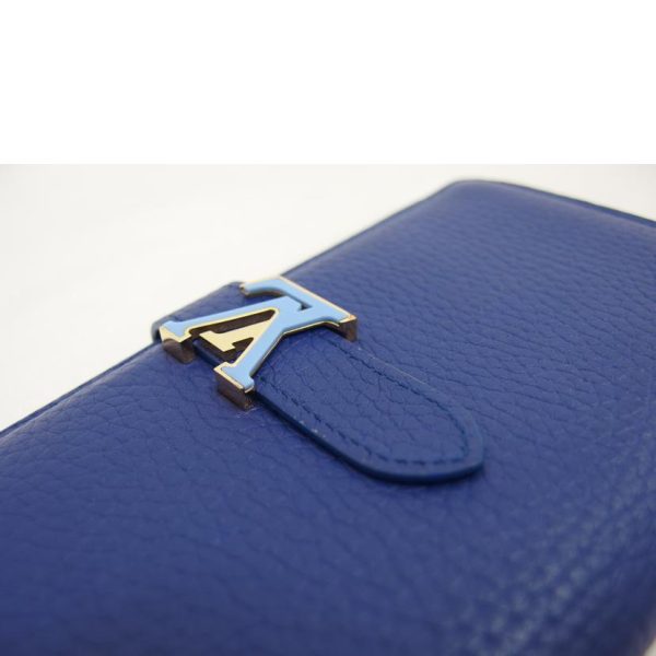 02728 8 Louis Vuitton Vertical Wallet Taurillon Wallet Blue