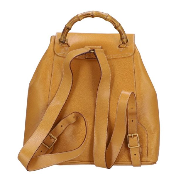 02763 2 Gucci Bamboo Rucksack Yellow