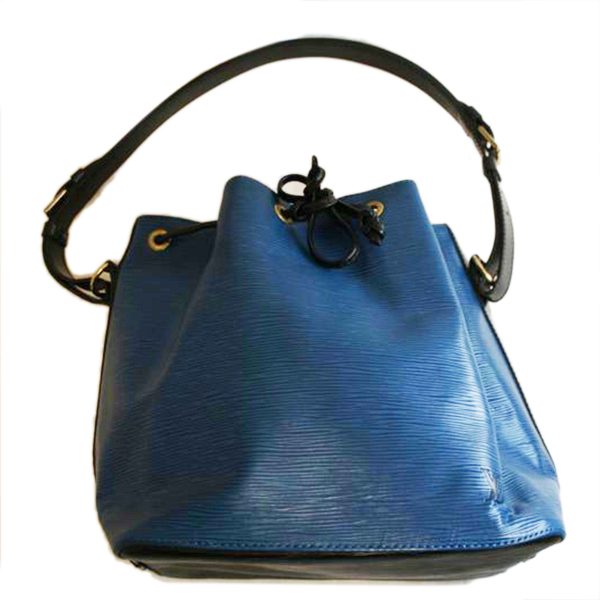 02773 1 Louis Vuitton Petit Noe Bag Epi Leather Blue and Black