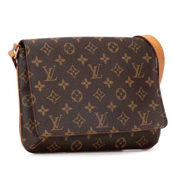 027iuqehom1r5lbx 2 Louis Vuitton Monogram Musette Tango Short M51257 Brown