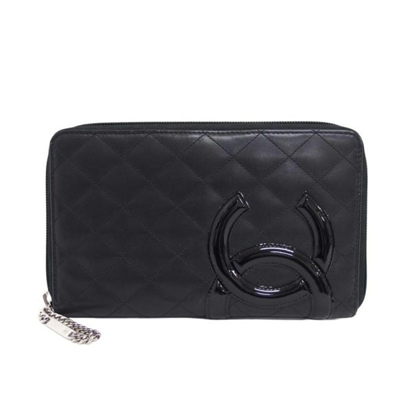 02902 1 Chanel Cambon Line Wallet Bag Black