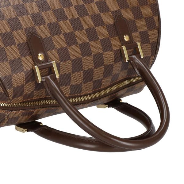 03039 3 Louis Vuitton Ribera Damier Handbag Ebene Brown