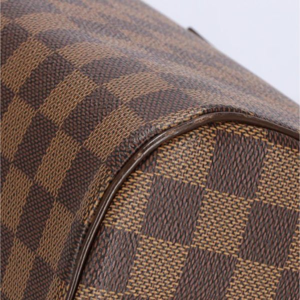 03039 7 Louis Vuitton Ribera Damier Handbag Ebene Brown