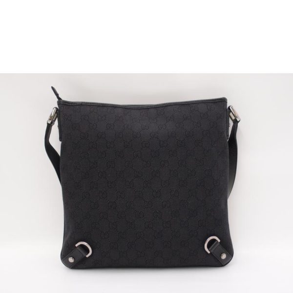 03059 2 Gucci GG Canvas Shoulder Bag Black