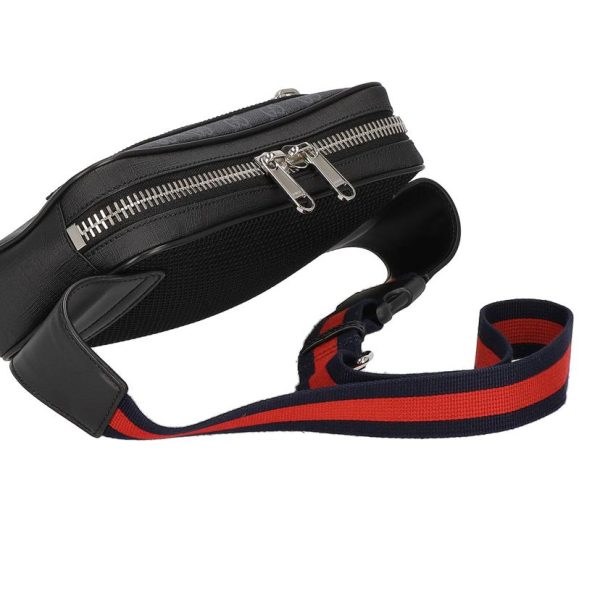 03069 4 Gucci Gg Supreme Belt Bag Black