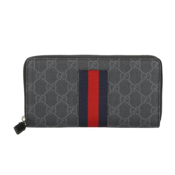 03076 1 Gucci GG Supreme New Wave Zip Around Wallet