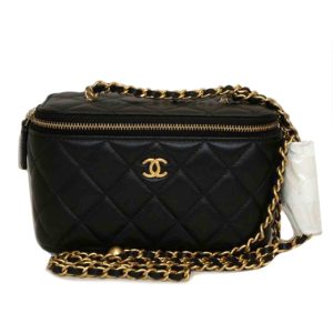 03116 1 Chanel Caviar Chain Shoulder Bag Black