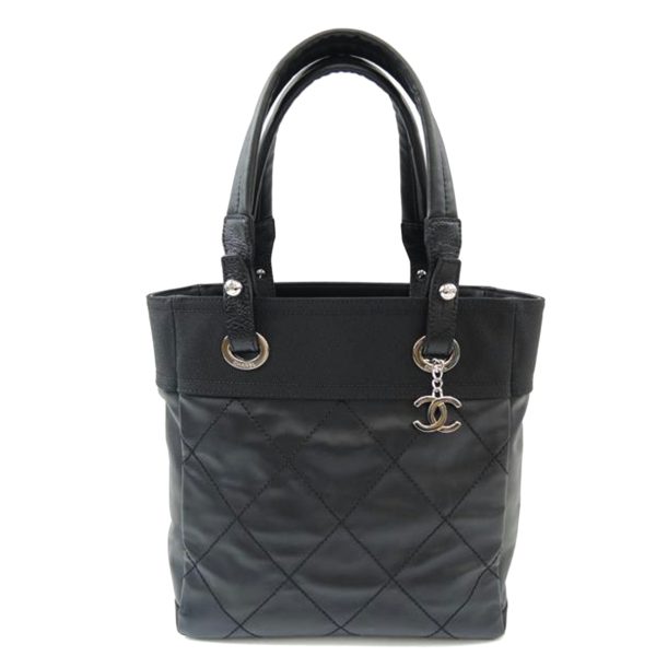 03185 1 CHANEL Paris Biarritz Tote Bag PM Black