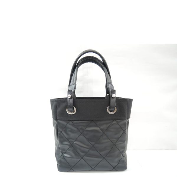 03185 2 CHANEL Paris Biarritz Tote Bag PM Black