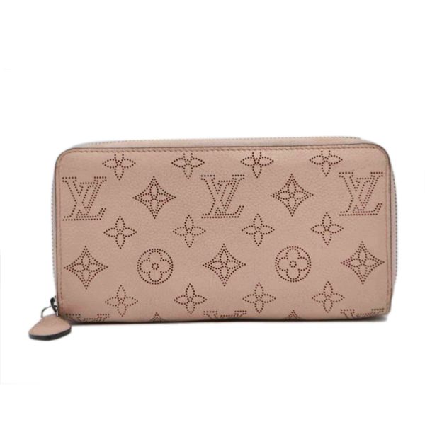 03208 1 Louis Vuitton Zippy Wallet Monogram Mahina Wallet Magnolia