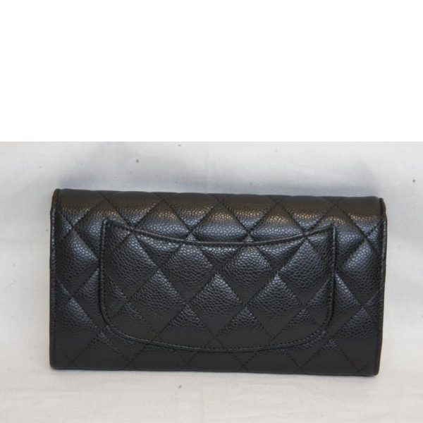 03208 2 Chanel Matelasse Caviar Classic Flap Bag Black