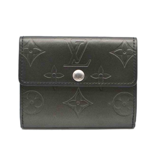 03239 1 Louis Vuitton Ludlow Monogram Matte Wallet Black