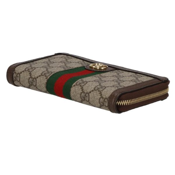 03335 3 Gucci Ophidia GG Canvas Round Zip Wallet