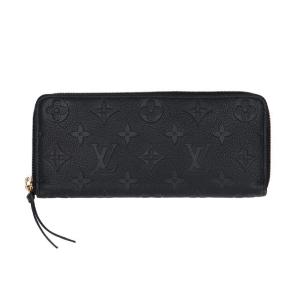 03464 1 Louis Vuitton Clemence Wallet Monogram Empreinte Black