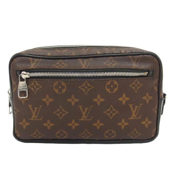 03497 1 Louis Vuitton Pochette Kasai Monogram Clutch Bag Brown