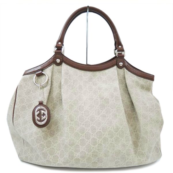 03505 1 Gucci Sookie GG Canvas Tote Bag Off White