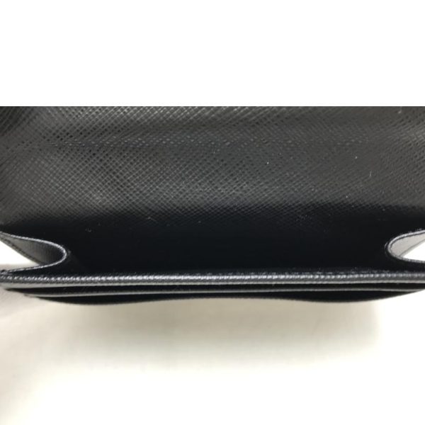 03623 6 Prada Saffiano Bifold Wallet Bag Black