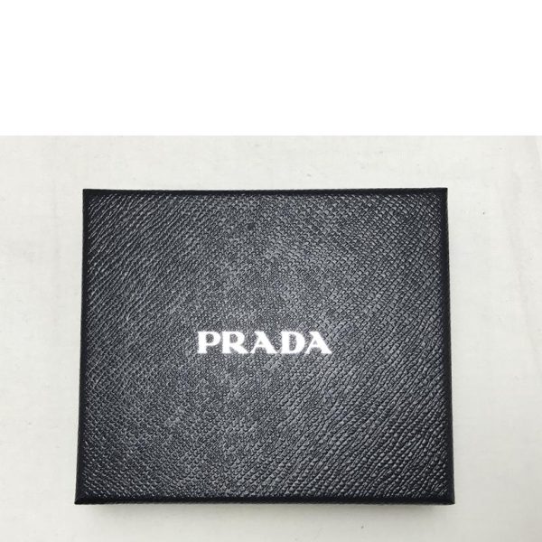 03623 9 Prada Saffiano Bifold Wallet Bag Black