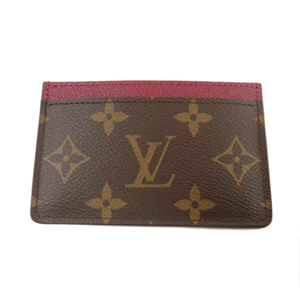 03734 1 Louis Vuitton Porte Carte Sampler Monogram Fuchsia