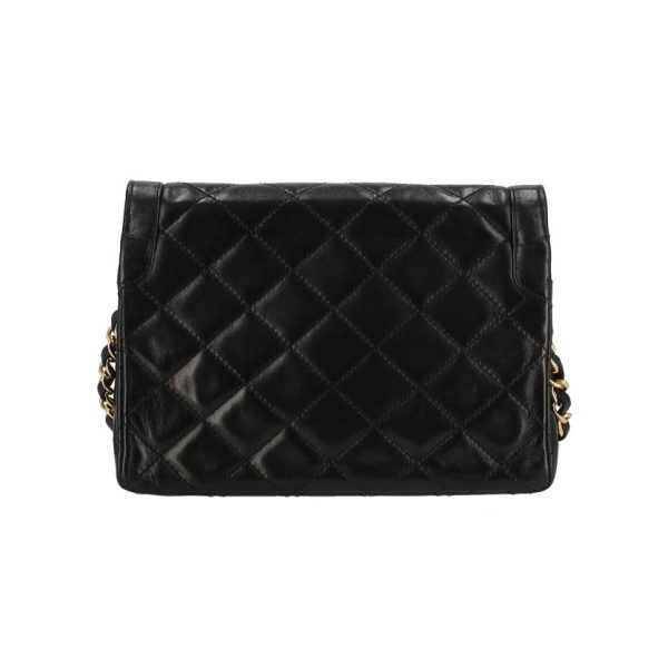 03797 2 Chanel Matelasse Chain Shoulder Bag Black