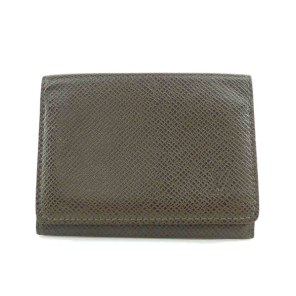 03928 1 Louis Vuitton Anvelop Carte de Visit Taiga Card Holder Brown