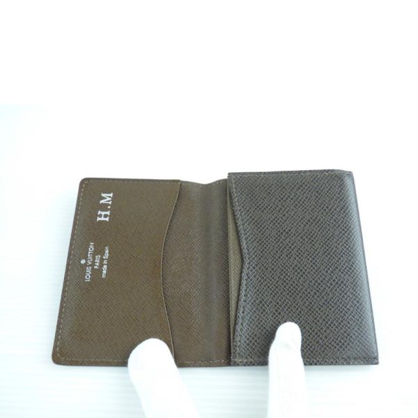 03928 4 Louis Vuitton Anvelop Carte de Visit Taiga Card Holder Brown