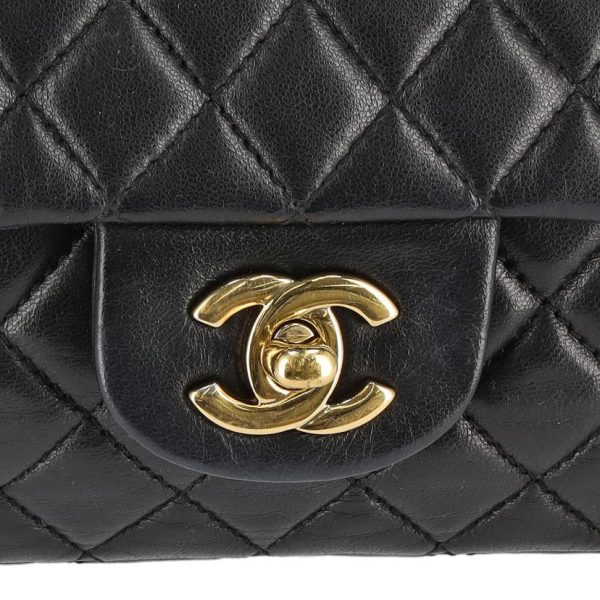 03933 10 Chanel Valentine Matelasse Heart Charm Chain Shoulder Bag Black