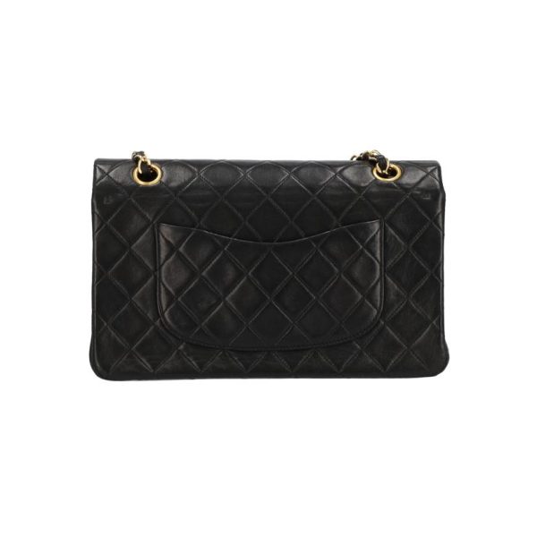 03964 2 Chanel Vintage Matra Sera W Flap Chain Shoulder Bag Black