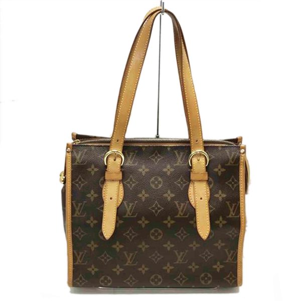 04019 2 LOUIS VUITTON Popincourt Au Tote Bag Monogram Brown