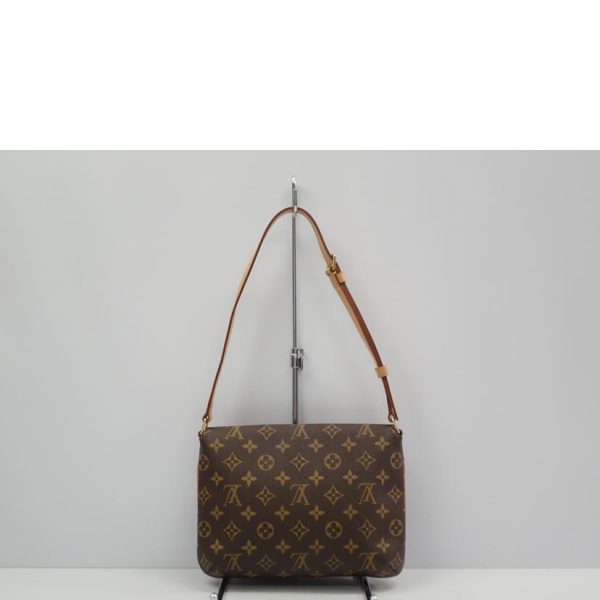 04060 2 Louis Vuitton Musette Tango Monogram Handbag Brown