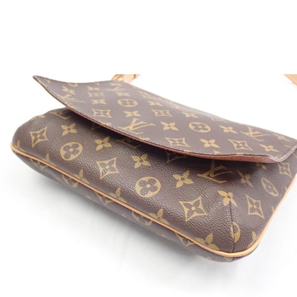 04060 3 Louis Vuitton Musette Tango Monogram Handbag Brown