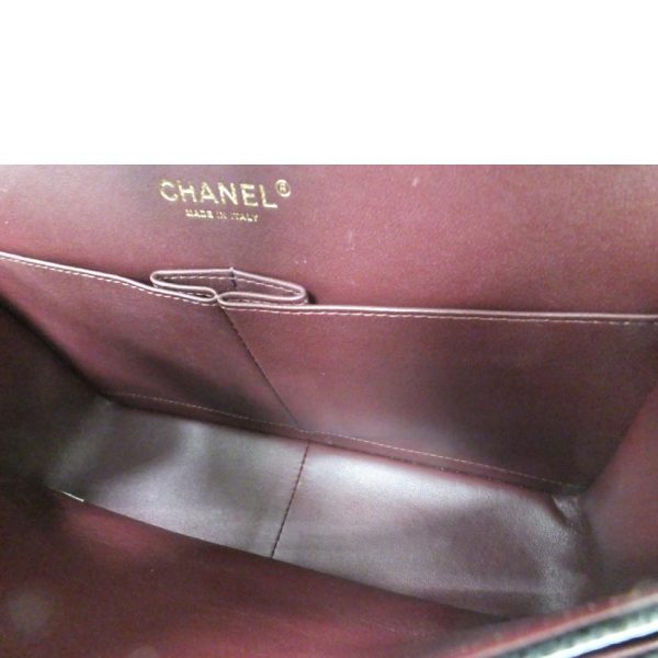 04114 5 Chanel Vintage Lambskin V Stitch Shoulder Bag Black