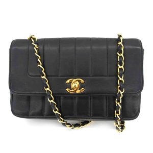 04138 1 Chanel Caviar Skin Chain Bag Black