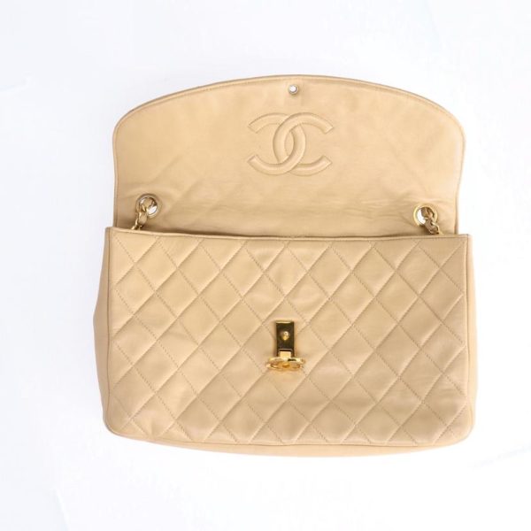 04152 6 Chanel Coco Handle 29 Caviar Skin 2WAY Bag Biege