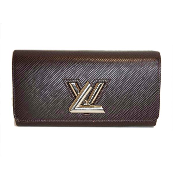 04210 1 Louis Vuitton Portefeuille Twist Epi Wallet Black