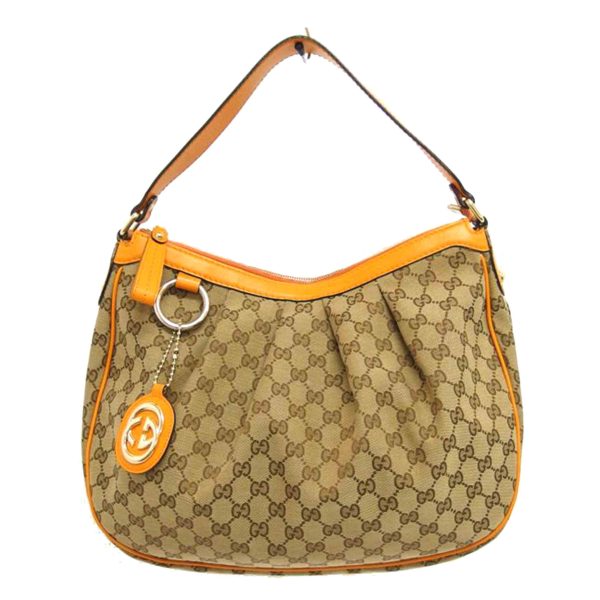 04289 1 Gucci Sookie GG Canvas One Shoulder Bag Beige Yellow