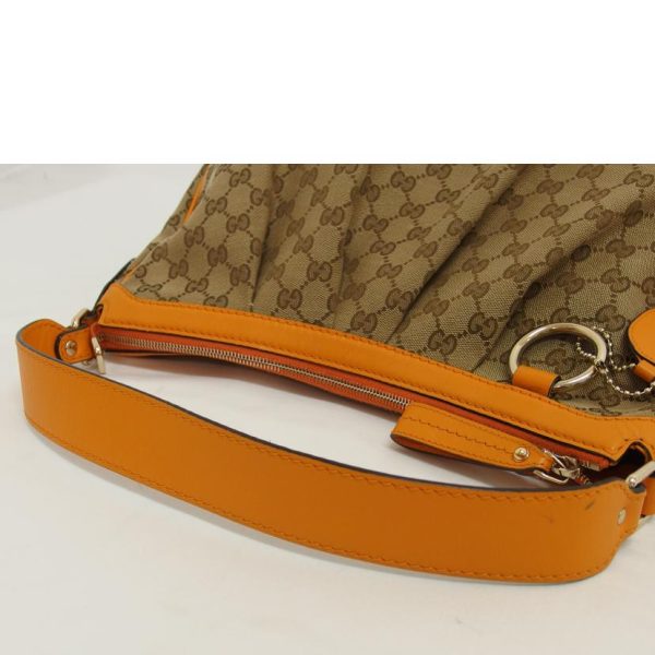 04289 4 Gucci Sookie GG Canvas One Shoulder Bag Beige Yellow