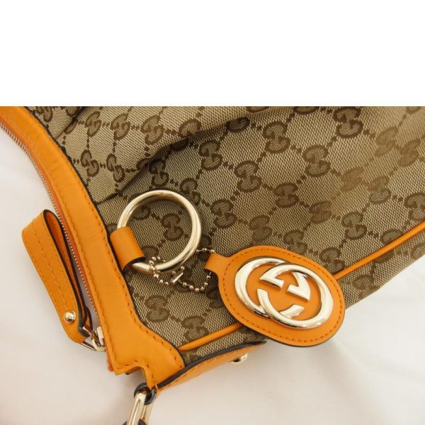 04289 6 Gucci Sookie GG Canvas One Shoulder Bag Beige Yellow