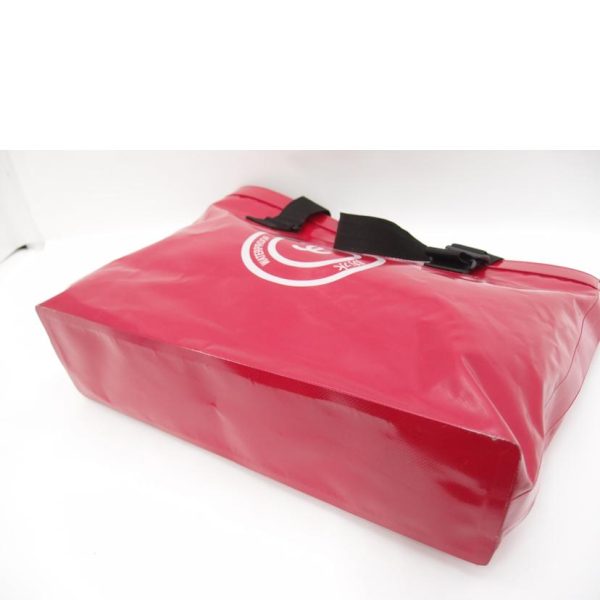 04292 3 Chanel Waterproof Etanche Red Vinyl Tote