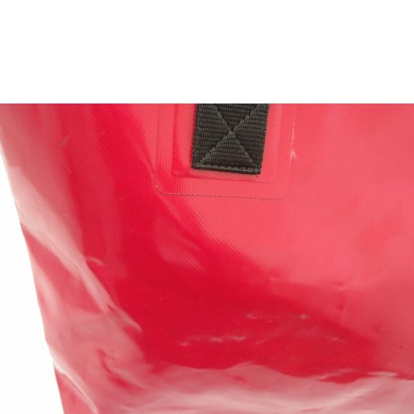 04292 7 Chanel Waterproof Etanche Red Vinyl Tote