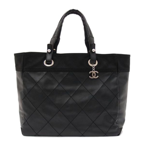 04308 1 Chanel Paris Biarritz Tote MM Bag Black