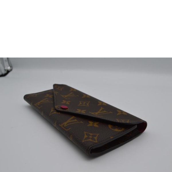 04377 3 Louis Vuitton Portefeuille Josephine Monogram Wallet Fuchsia