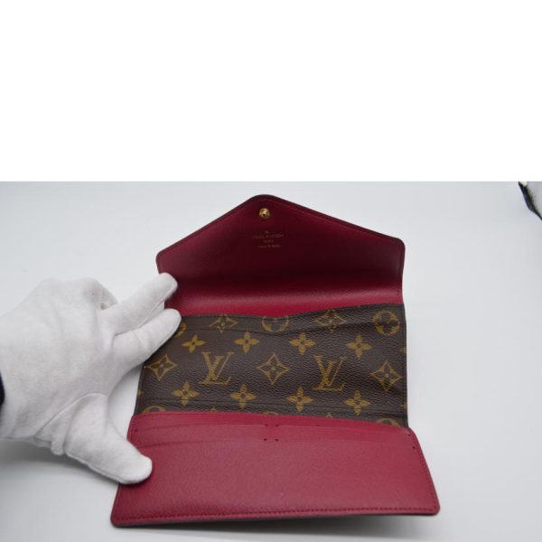 04377 4 Louis Vuitton Portefeuille Josephine Monogram Wallet Fuchsia