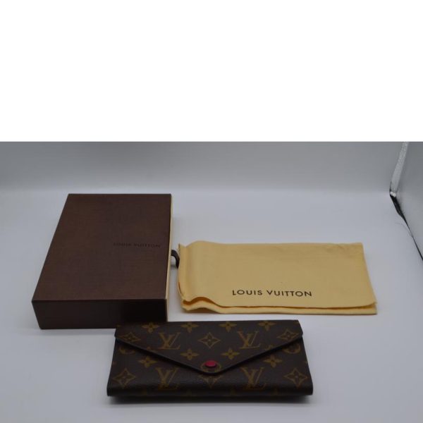 04377 6 Louis Vuitton Portefeuille Josephine Monogram Wallet Fuchsia