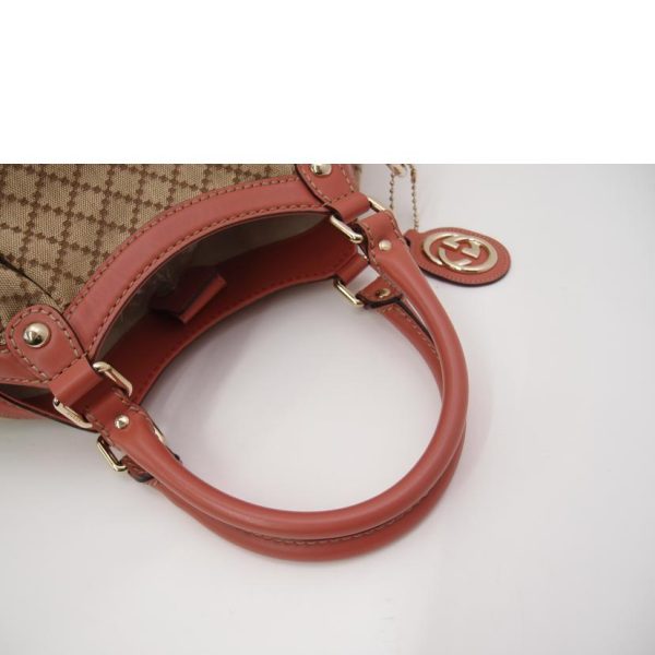 04391 4 Gucci Diamante Sookie Leather Tote Bag Pink