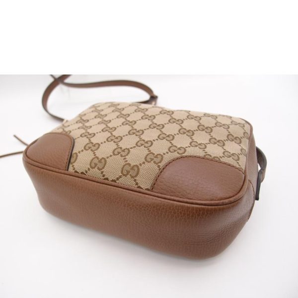 04414 3 Gucci GG Canvas Shoulder Bag Brown