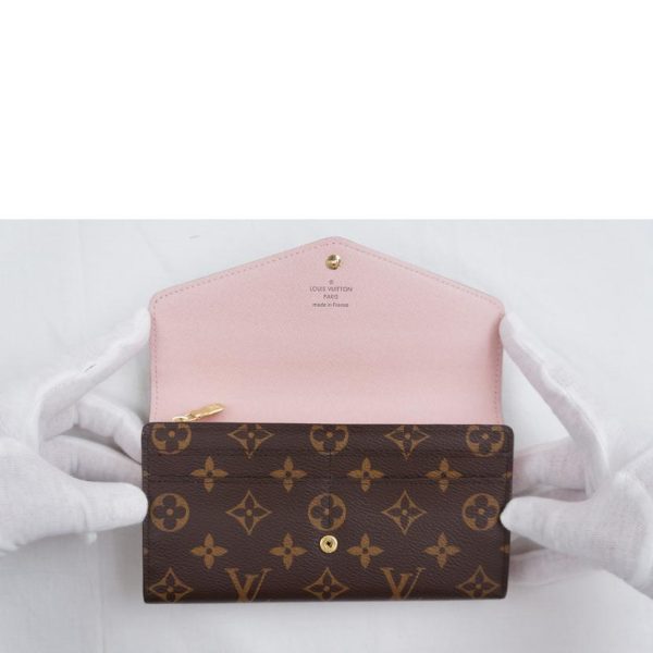 04418 4 Louis Vuitton Portefeuil Sarah Monogram Rose Ballerine Pink